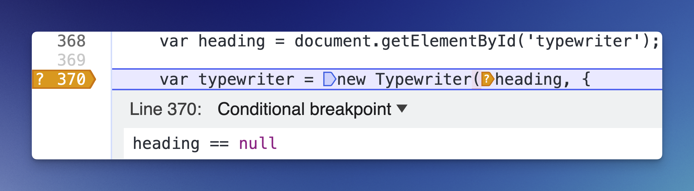 Conditional Breakpoint